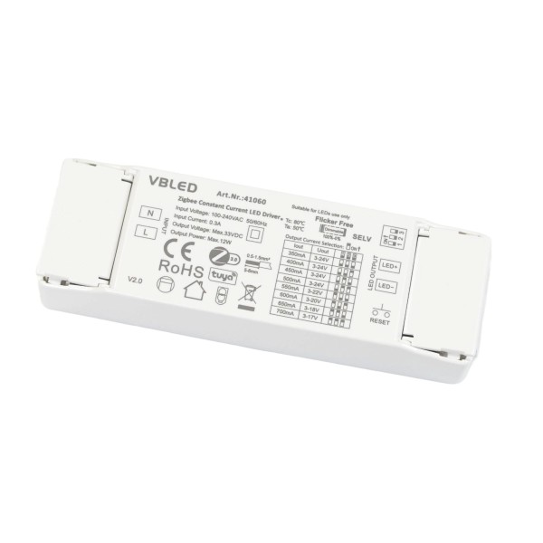 Zigbee Smart Home Konstantstrom-LED-Treiber 12 W mit mehreren Stromausgängen (350 mA – 700 mA)