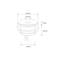 Vorschau: 3W Mini Einbaustrahler Mini Spot - "Luxonix" Tunable white 3000K/4000K leuchtet vorne & seitlich Vorschau: 3W Mini Einbaustrahler Mini Spot - "Luxonix" Tunable white 3000K/4000K leuchtet vorne & seitlich