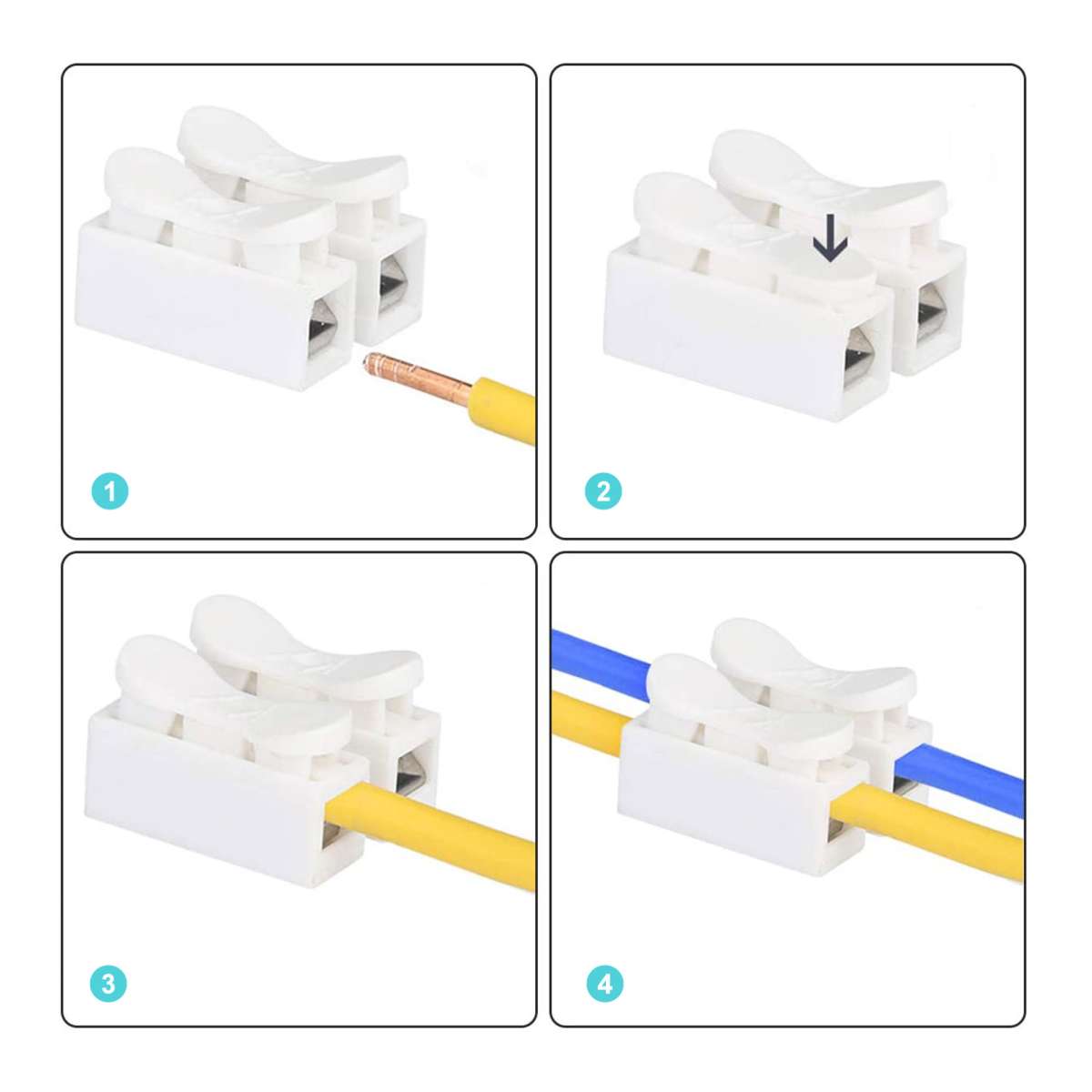 BLOCK ELEKTRISCHE STECK Verbinder Schnelldraht-Steck Verbinder Terminal Kabel 205155162824