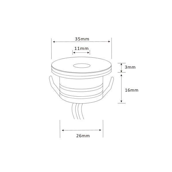 3W Mini Einbaustrahler Mini Spot - "Luxonix" Tunable white 3000K/4000K leuchtet vorne & seitlich