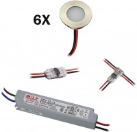 6er Set LED Mini Bad-Einbauleuchte 6er KIT 12V 3000K 6er Set LED Mini Bad-Einbauleuchte 6er KIT 12V 3000K