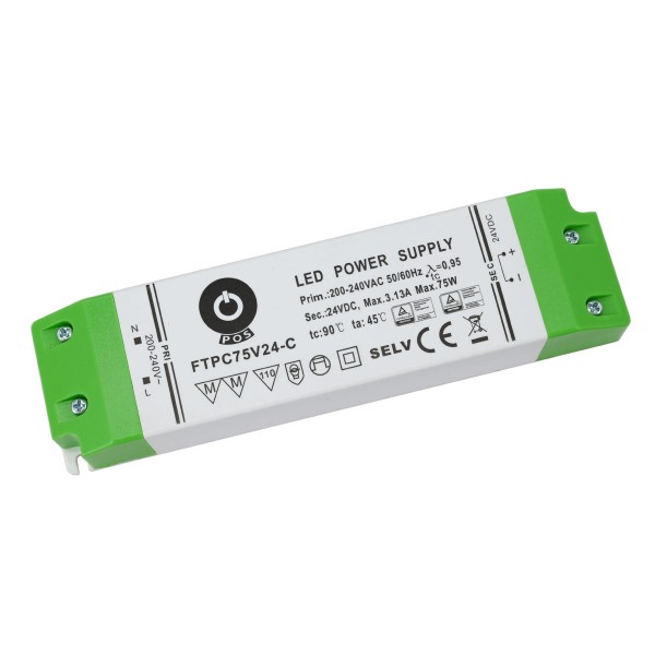 LED-Netzteil Konstantspannung, 75W, 24 V DC, 3,13 A
