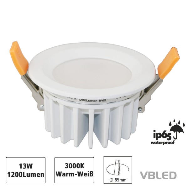 LED Einbauleuchte - IP65 Wasserdicht - 13W - 230V