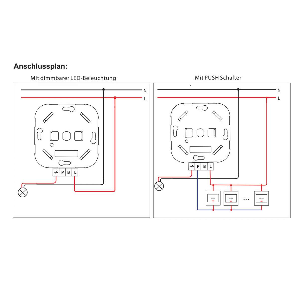 Universal Drehdimmer LED Halogen Dimmer Dimmschalter Unterputz Wechselschalter - Foto 2