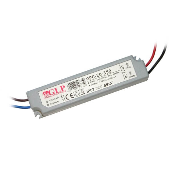 Konstantstrom-Netzteil 350 mA, 9-48V DC, 16,8 Watt, IP67