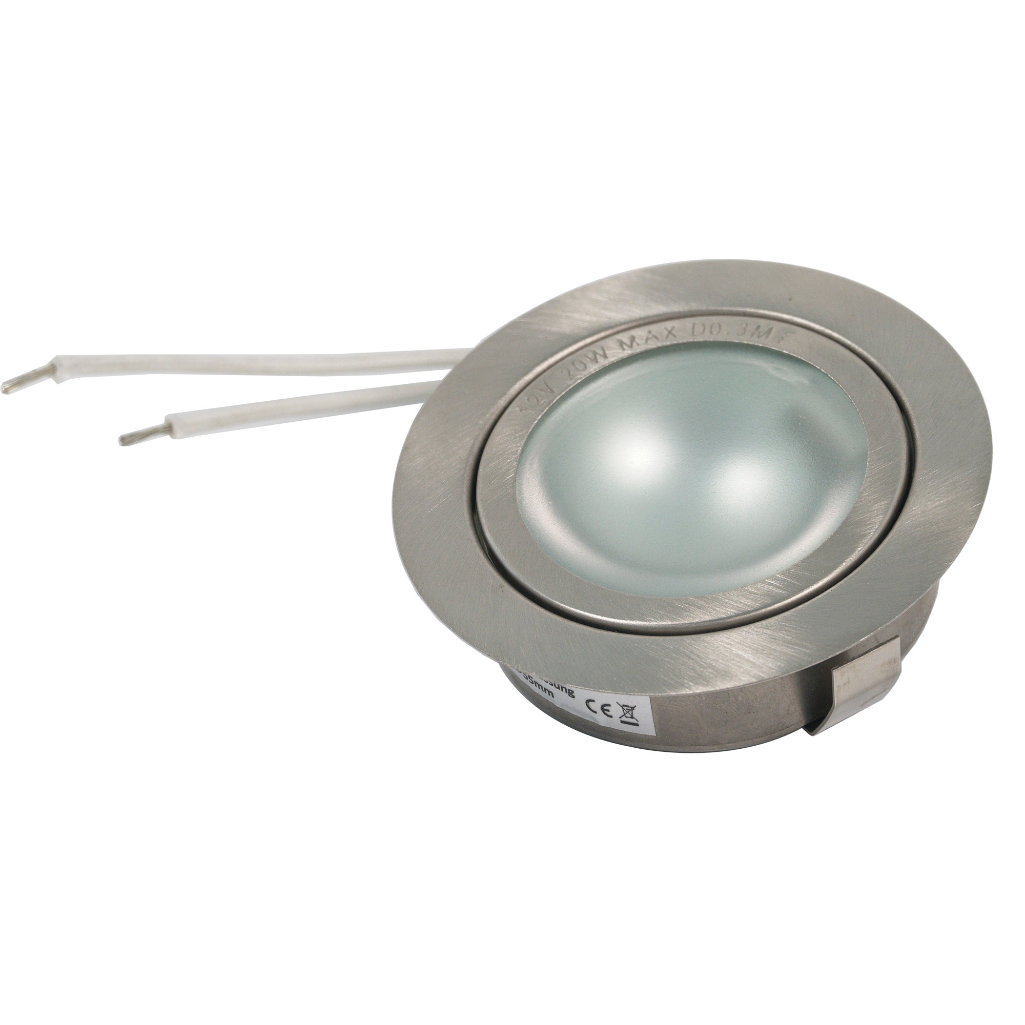 Silber oder Schwarz OHNE LED Lampe 12Volt oder 230V Aluminium Einbaurahmen 
