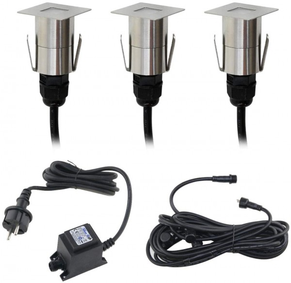 Mini LED Terrassenbeleuchtung Bodeneinbauleuchte 3er-Set