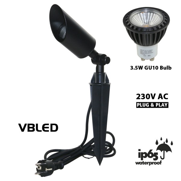 "Werios" Gartenstrahler 230V AC Leuchtmittel ist wechselbar IP 65 Schutzklasse (230V AC) (einzeln mi