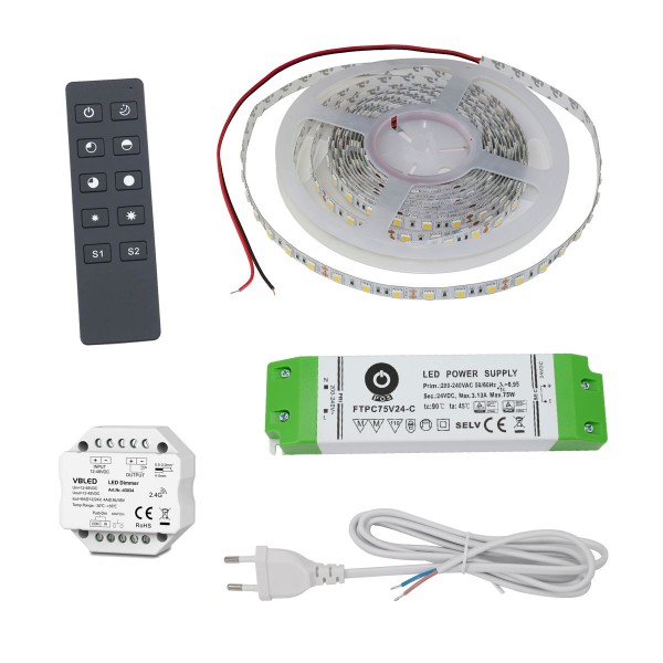 24VDC 3000K LED-Streifen Strip light 5m Kit