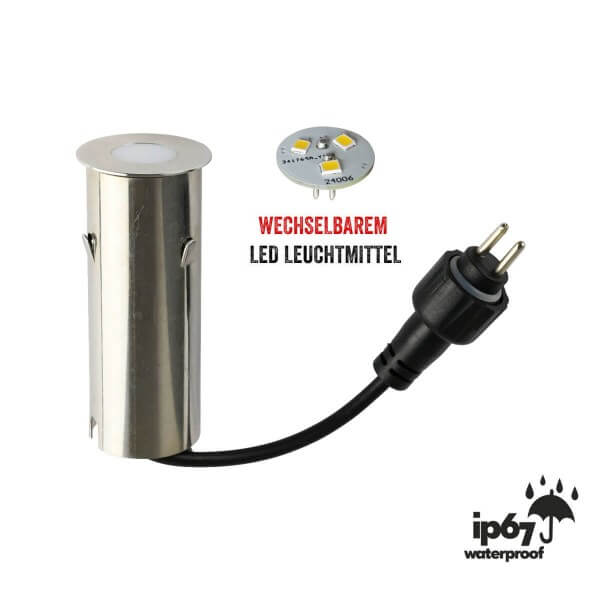 LED Leseleuchte mit Schwanenhals 110 Lumen, kaltweiss, 12V 2W DC-kompatibel  10-30V