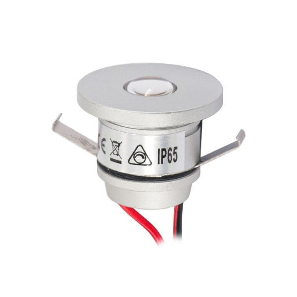 1W LED Mini Einbauspot "ALDYNE" Silber - 12VDC - IP65 - 3000K 1W LED Mini Einbauspot "ALDYNE" Silber - 12VDC - IP65 - 3000K