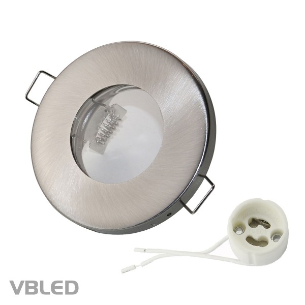 LED Einbaurahmen - Metall - Ø68mm - silber - rund - NICHT schwenkbar