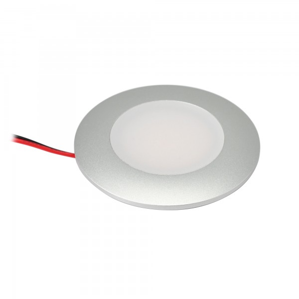 LED Einbaustrahler 12VDC 3W 3000K warmweiß Aluminium Möbeleinbauleuchte IP44