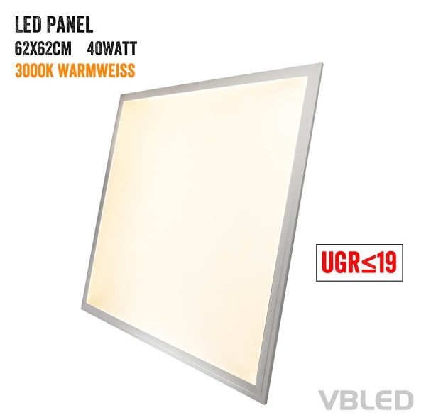 LED Panel 620x620x11mm 40W 3000K