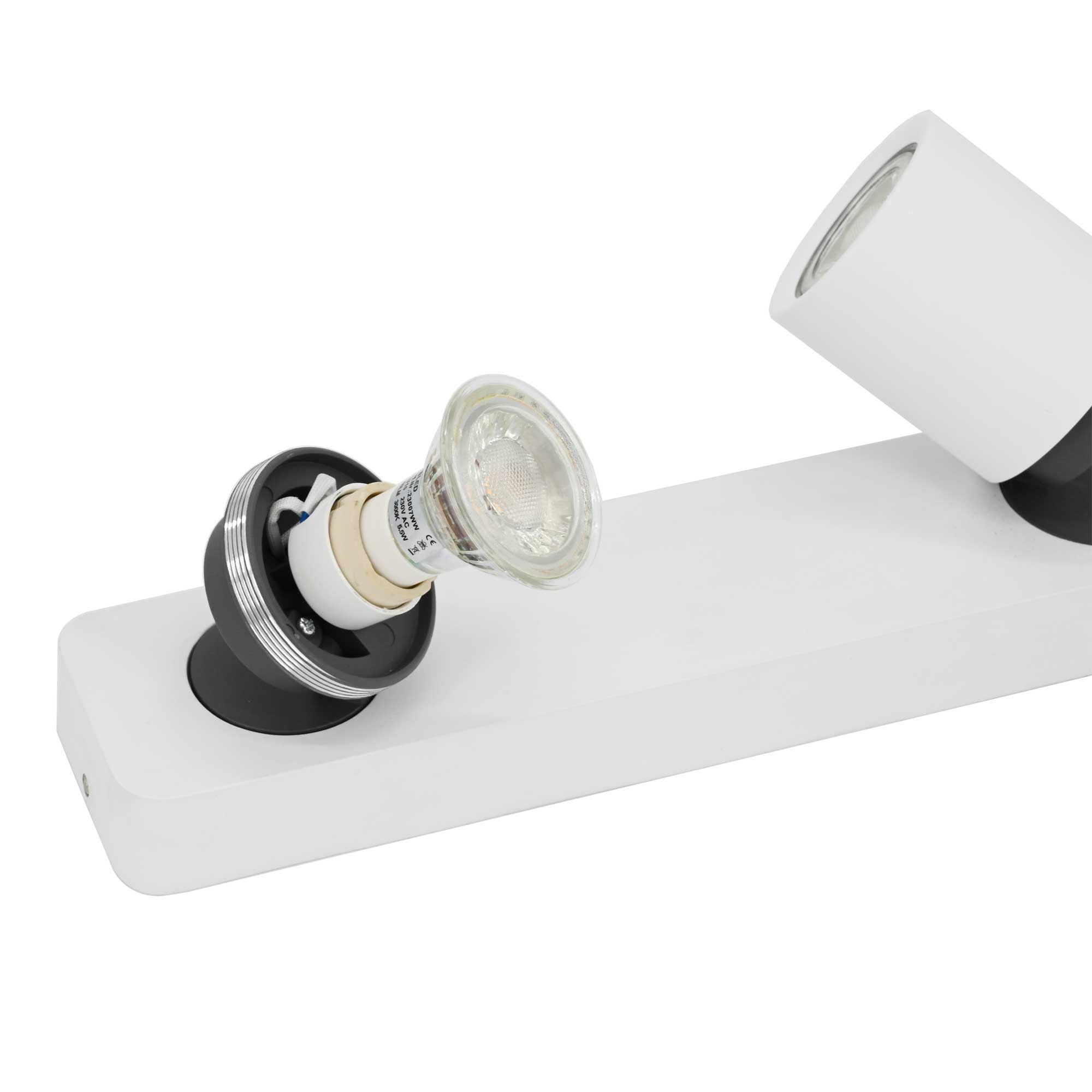 LED Deckenleuchte Deckenlampe, 3-flammig Dreh- und schwenkbar 5W GU10 230V  | VBLED