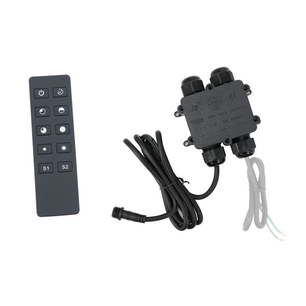 LED dimmer mit 1-Kanal Funk Fernbedienung 12-24V DC IP68 für Garten Beleuchtung