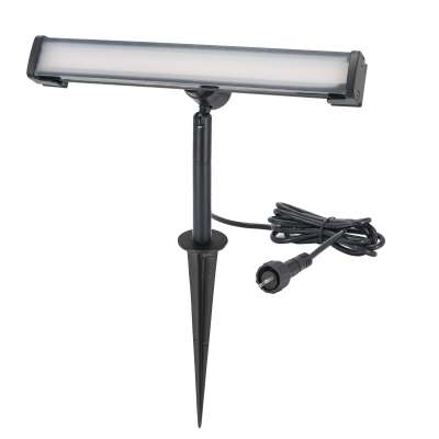 VBLED Gartenstrahler STAGNUM, Schwarz, IP65 – Für MR16 12V, Mit Erdspieß, 150 Mm Hoch