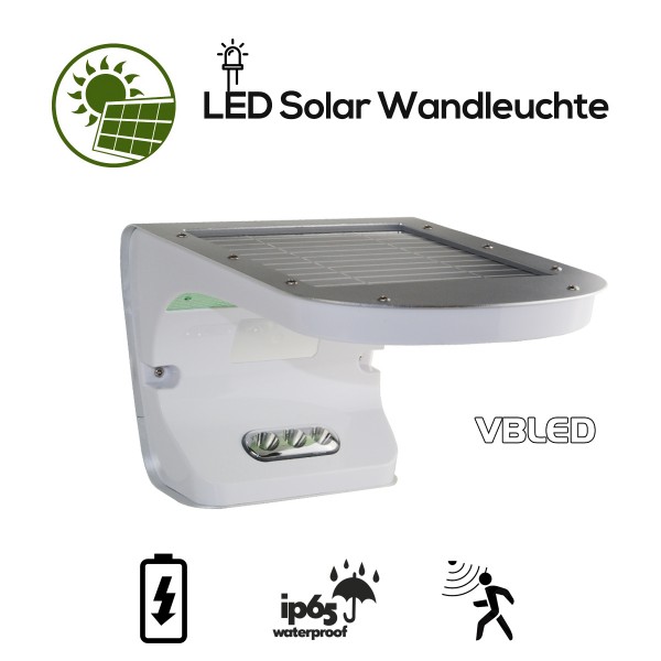 Solar Wandleuchte Bewegungsmelder &amp; Dämmerungssensor