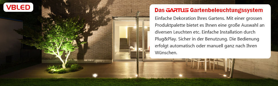 VBLED® 2m Verlängerungskabel-Gartus© 12V/Niedervolt IP65 Schutz für den  Außenbereich - geeignet für Garten-Beleuchtung, Strahler, Pumpen,  Lichterketten, uvm. : : Sonstiges