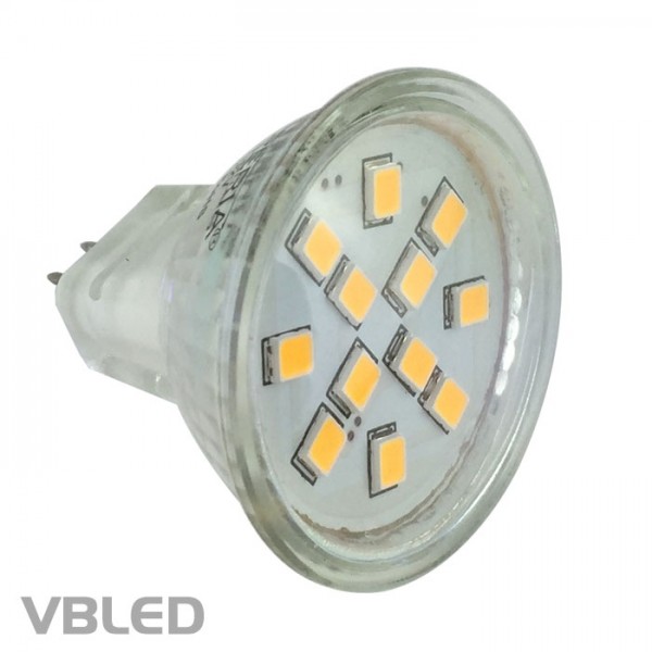 LED Lampe GU4/ MR11 2W, ersetzt 20W Glühlampe, warmweiß, 210lm 12V DC