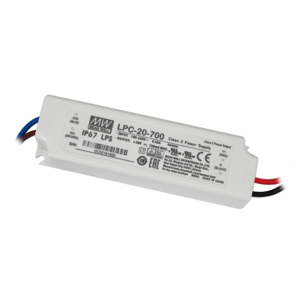 Konstantstrom LED-Netzteil, 21W, 700 mA, 9-30 V DC, IP67