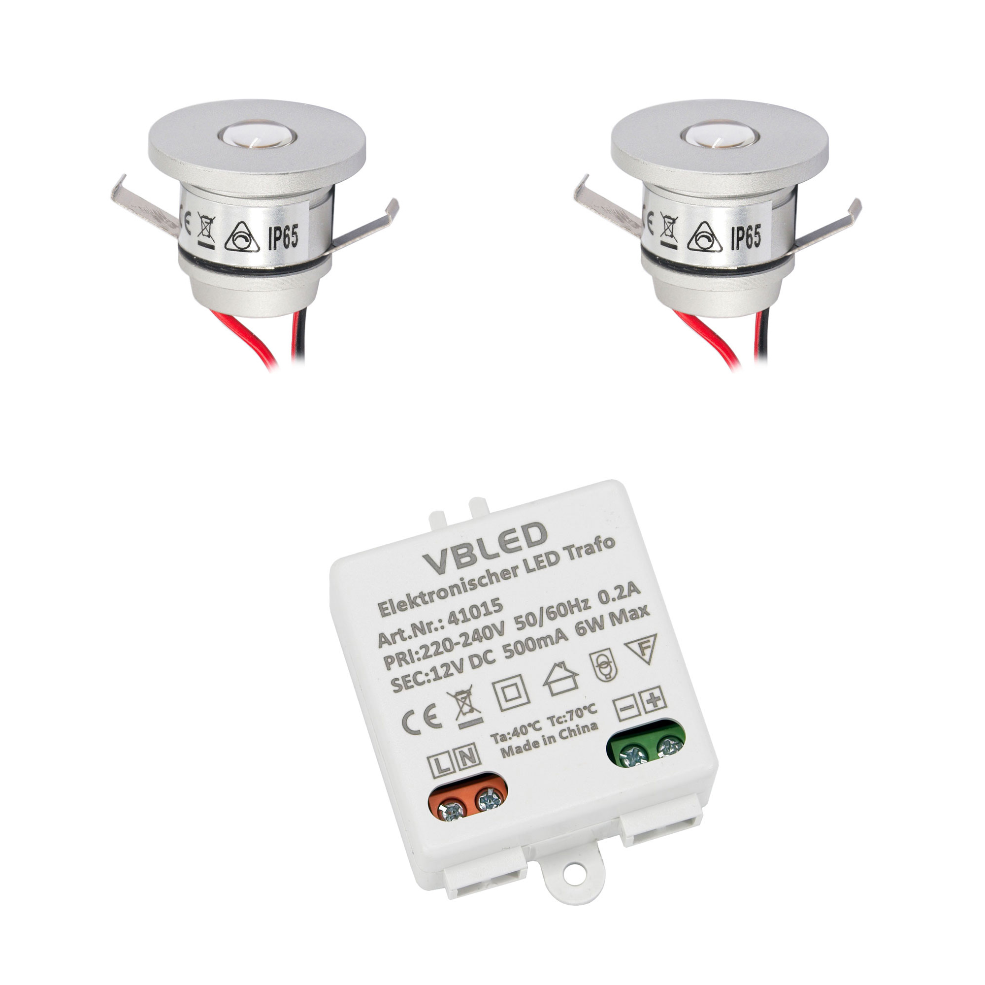 DYKUWEY Led inbouwspot, 12V, 1W, mini led spot, IP65, koudwit, badkamerspot, gat 15-18 mm, plafondspots voor keuken, woonkamer, carport, trap, hal, 15 stuks (zilver, koud wit 6000k