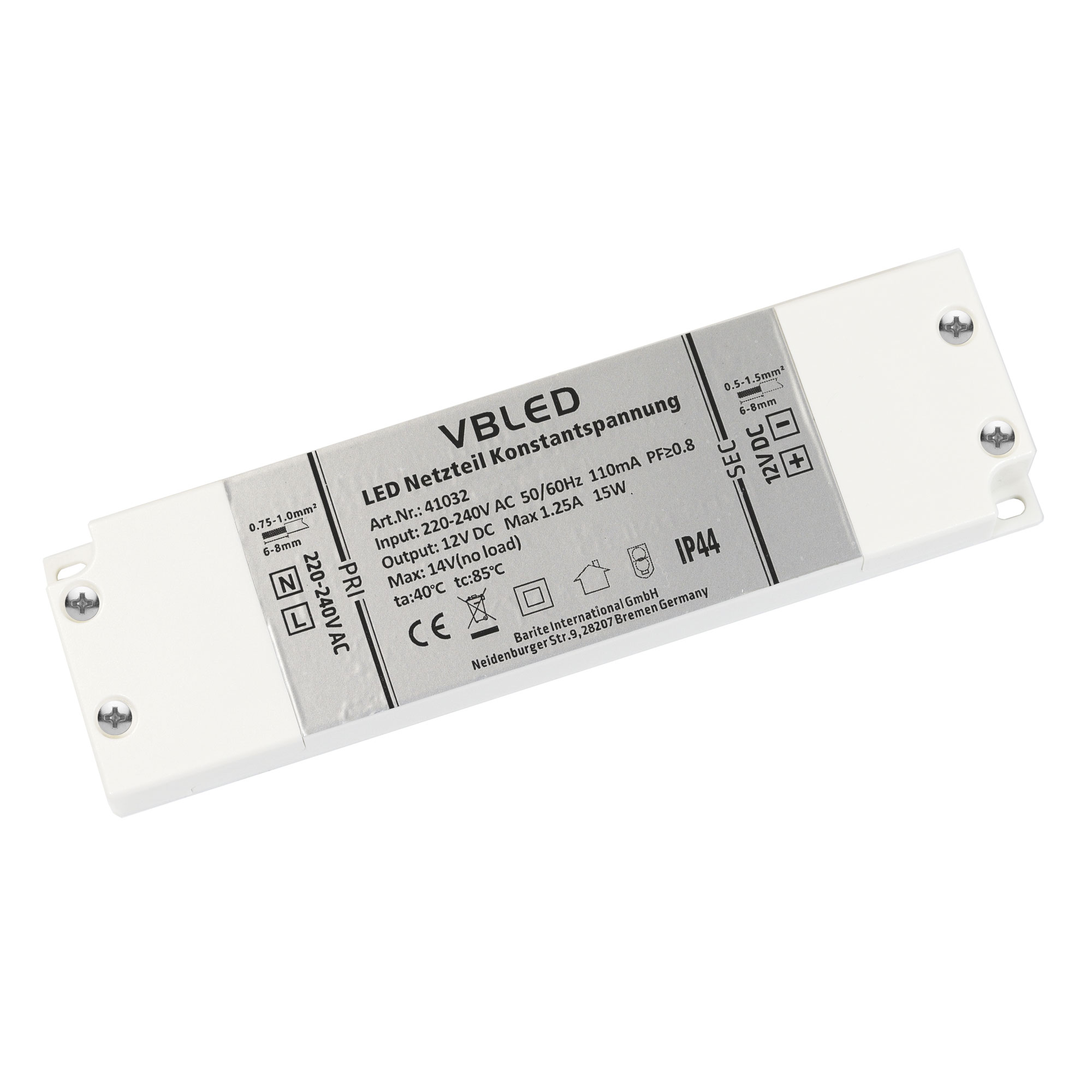 12V 30W DC Netzteil für LED-Strips 2,5A stabilisiert Strip Trafo