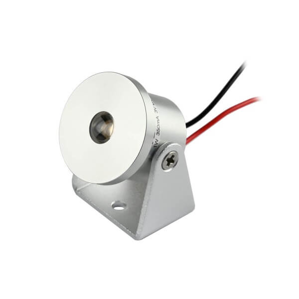 1W Mini LED Aufbaustrahler "Alyana" Silber 3VDC 350mA 3000K