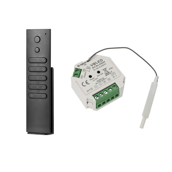 ZigBee 3.0 Unterputz Dimm-Aktor Dimm-Schalter mit Fernbedienung für 230V max. 200W LED 400W Halogen