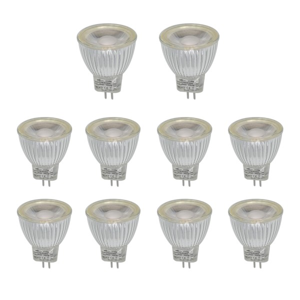 10er-Set LED Leuchtmittel - dimmbar - MR11/GU4 - COB - 2,9W