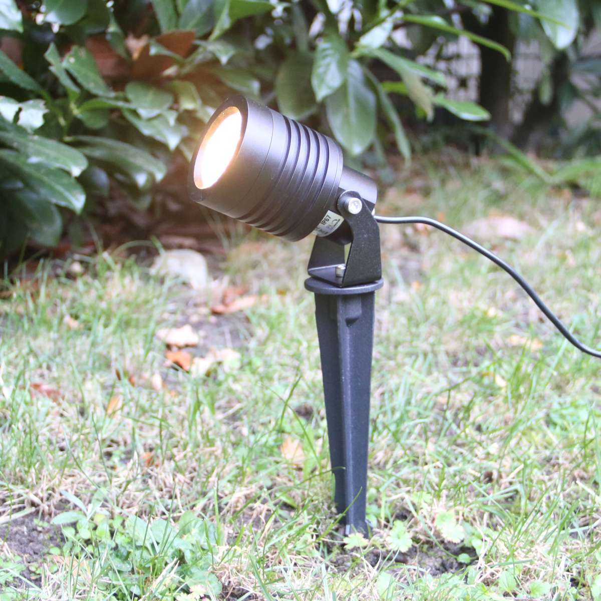 3er Set Garten Strahler außenstrahler 3X10W 3000K EZDIM