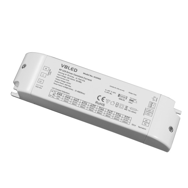 Inatus 8-Stufen RF LED-Trafo Konstantstrom 350mA - 1200mA (Max. 36W) - 2.4GHz & Push-Dim