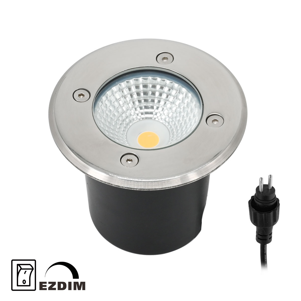 LED Boden-Aufbaustrahler NOBORU 3000K IP65 Dunkelgrau