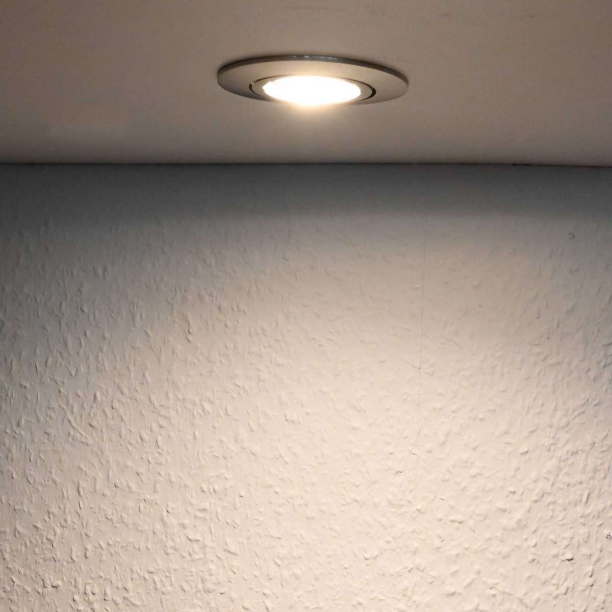6x LED Einbaustrahler Set – 7 Watt Warmweiß, Silber, Schwenkbar Für 70mm Bohrloch