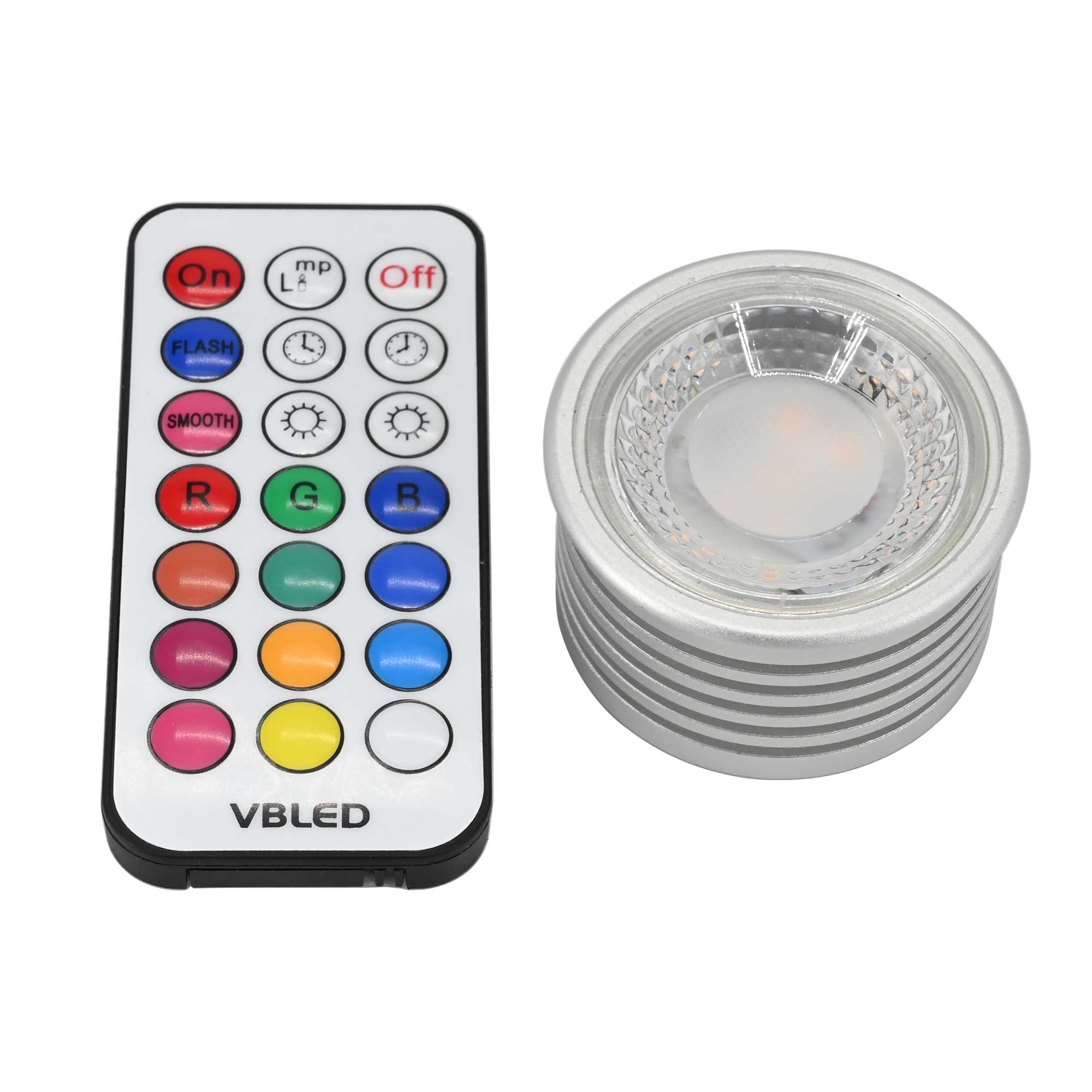 RGB+WW Leuchtmittel LED Module inkl. Fernbedienung - MR16/GU5.3 -3000K ...