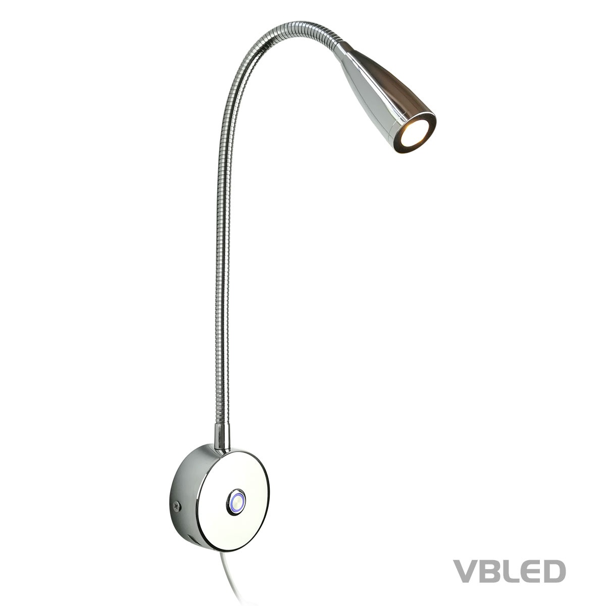 Premium LED Wand-, Bett und Leselampe mit Schwanenhals und USB